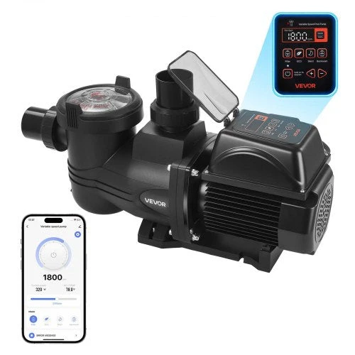 VEVOR Kintamo greičio baseino siurblys su filtru