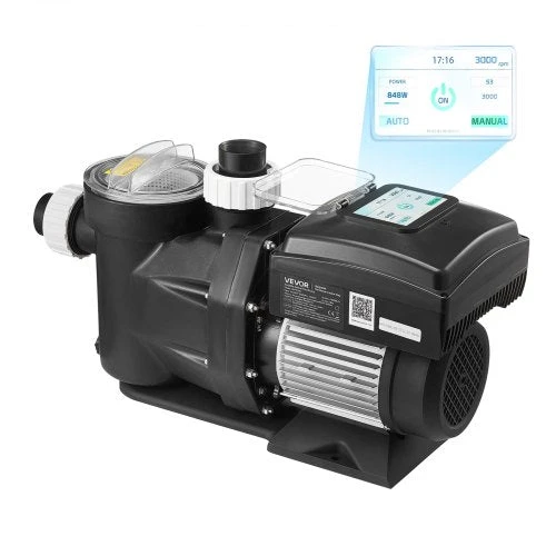 VEVOR Kintamo greičio baseino siurblys 1100W, 26,000 L/h