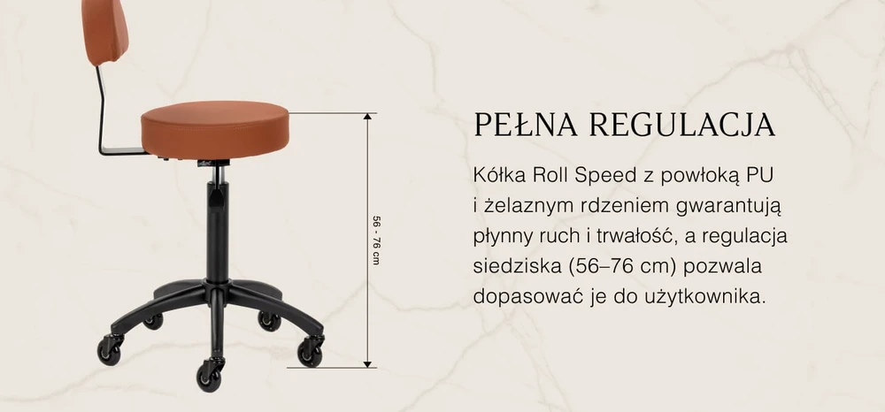 Kirpyklos taburetė su atlošu Gabbiano D026, ruda