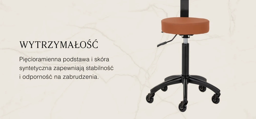 Kirpyklos taburetė su atlošu Gabbiano D026, ruda