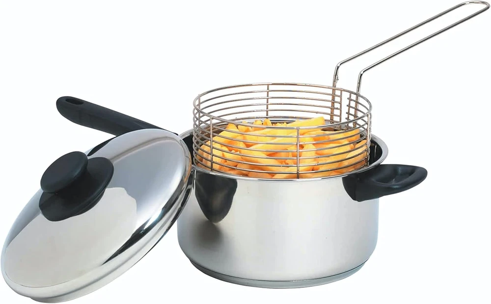 Kitchen Craft KitchenCraft gruzdintuvės puodas su krepšeliu ir dangčiu, indukcinėms kaitlentėms, KCCHIPLRG