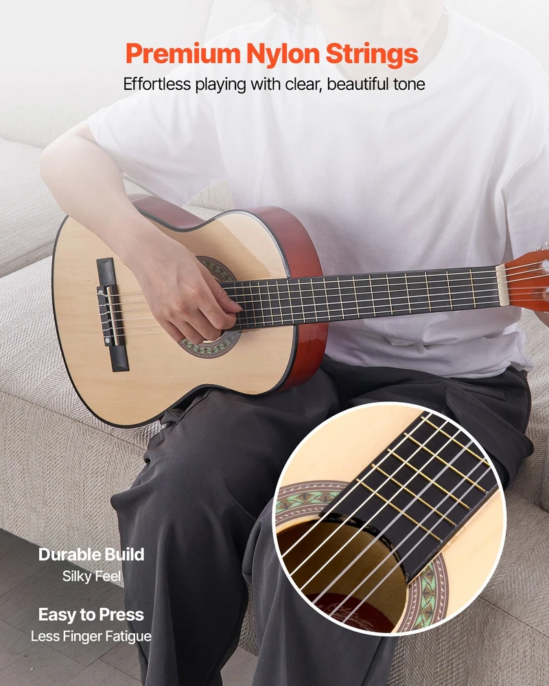 VEVOR Klasikinė gitara, 780 mm, iš natūralaus medžio