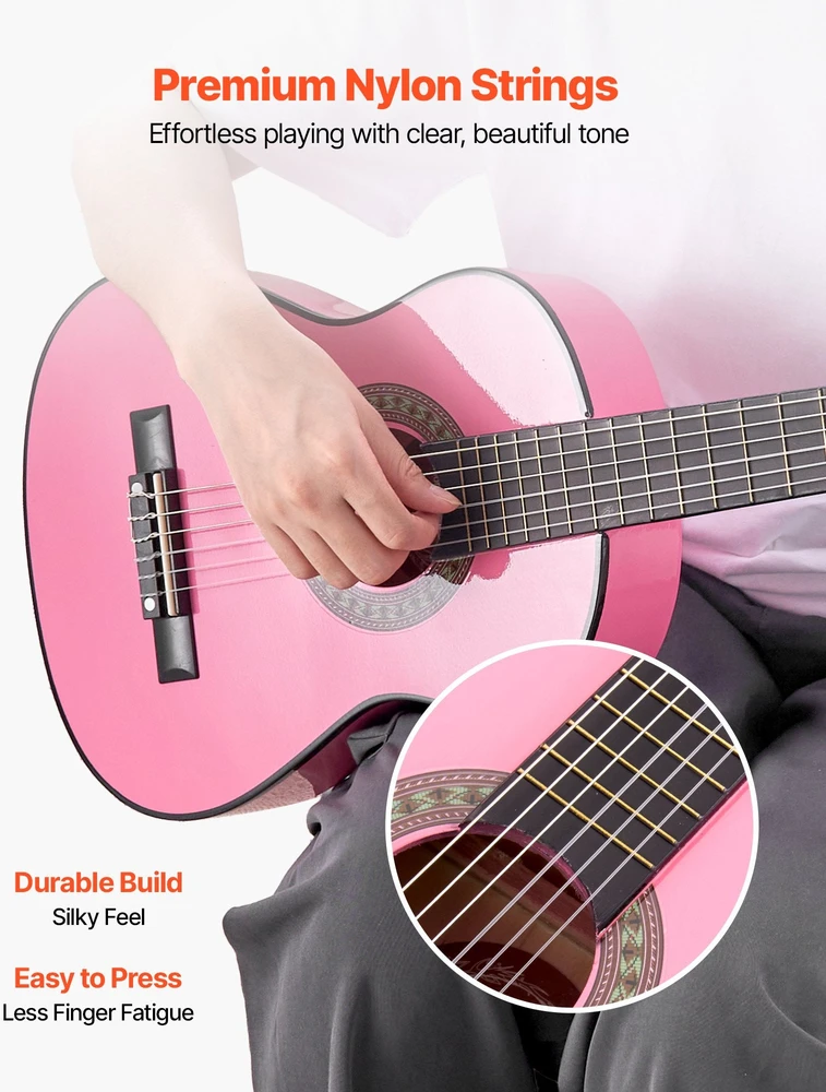 VEVOR Klasikinė gitara, 780 mm, su priedais pradedantiesiems