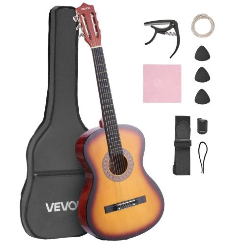 VEVOR Klasikinė gitara su priedais, saulės sprogimas