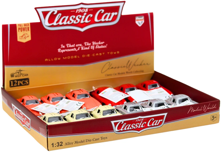 Lean Toys Klasikinis 1:32 Metalinis Automobilis su Atveriamomis Durimis