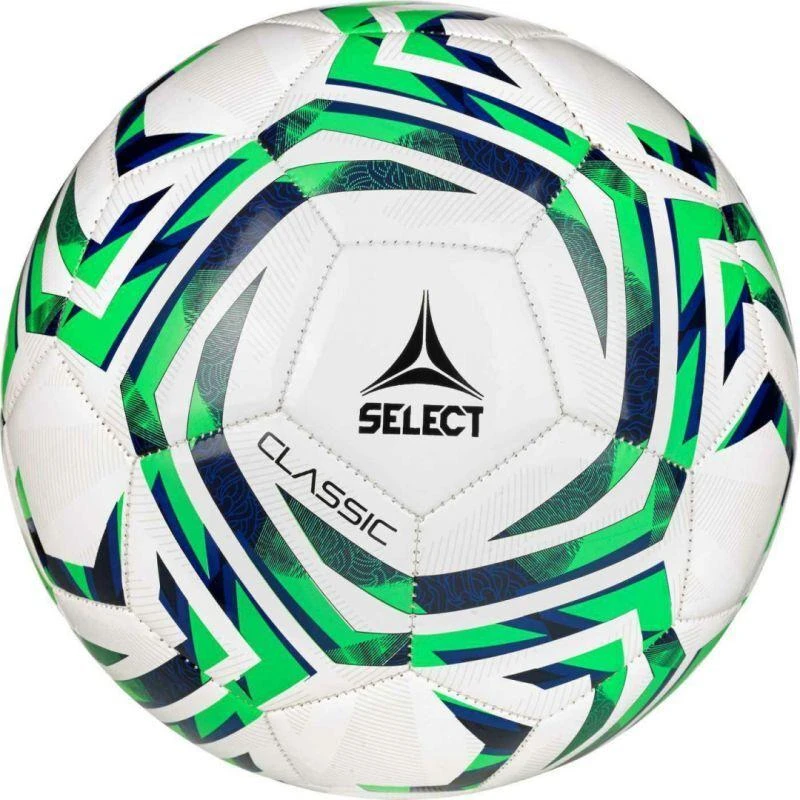 Select Klasikinis v25 baltas/žalias futbolo kamuolys