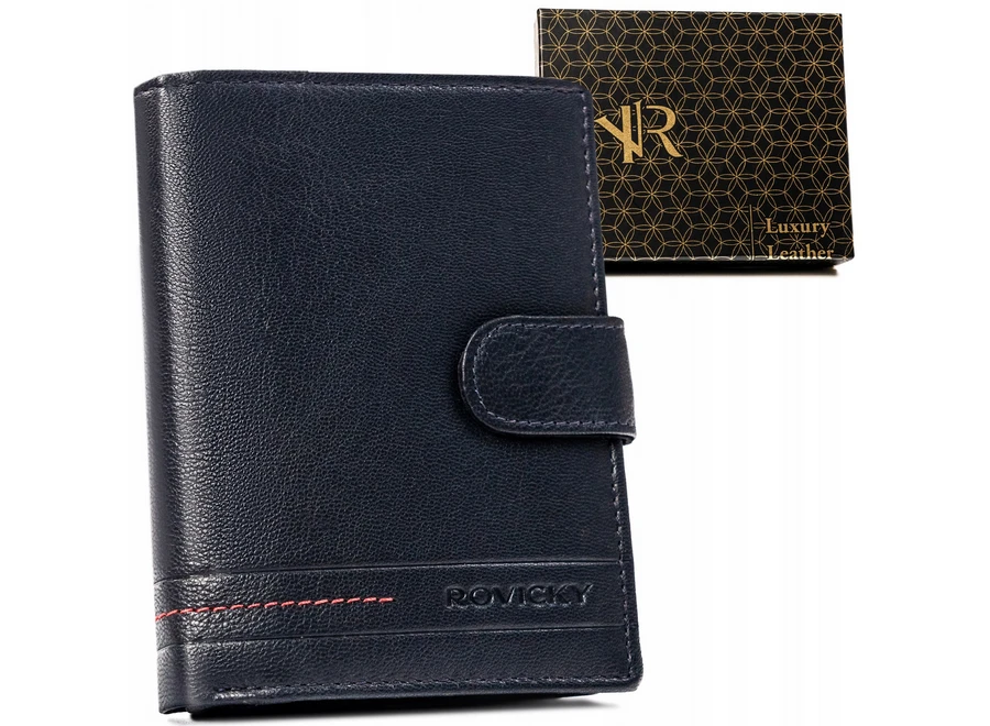 Rovicky Portfel sk&oacute;rzany R-N4L-GAT Navy+Raudona