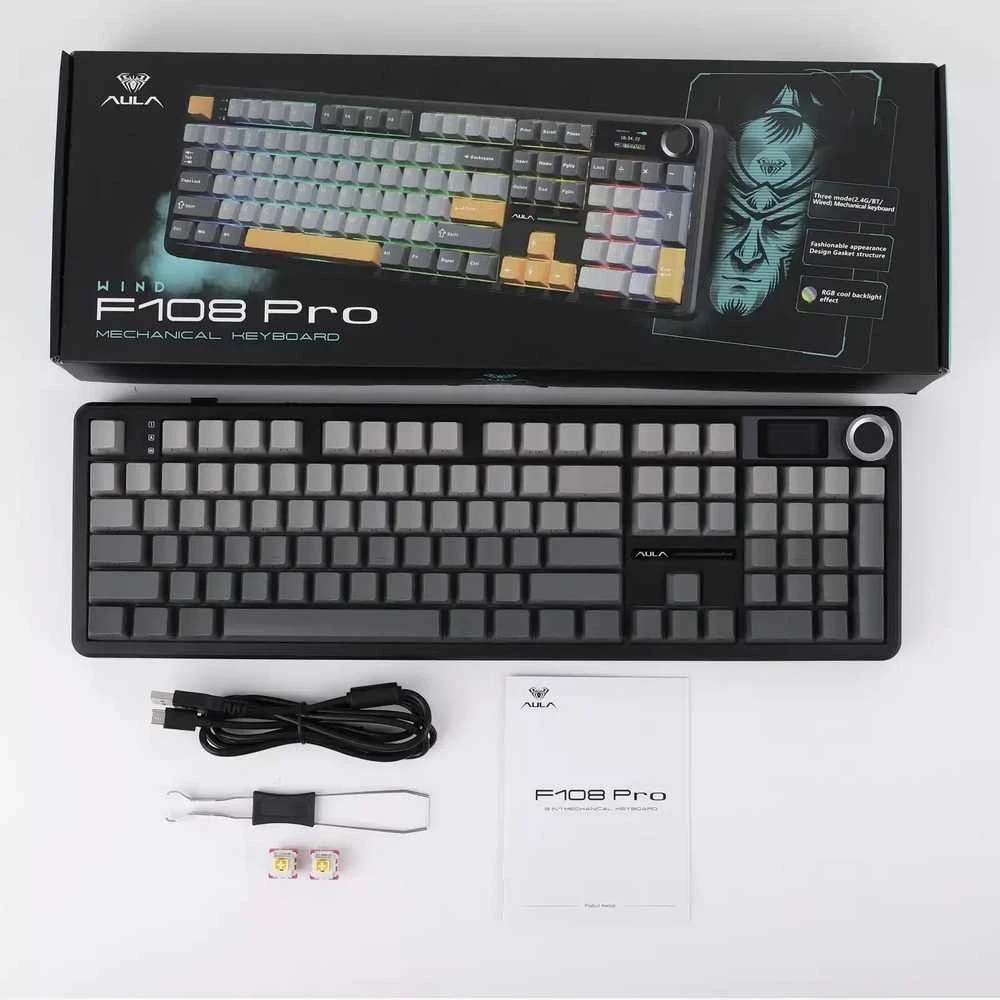 Klaviatūra Aula F108 PRO (Juoda)