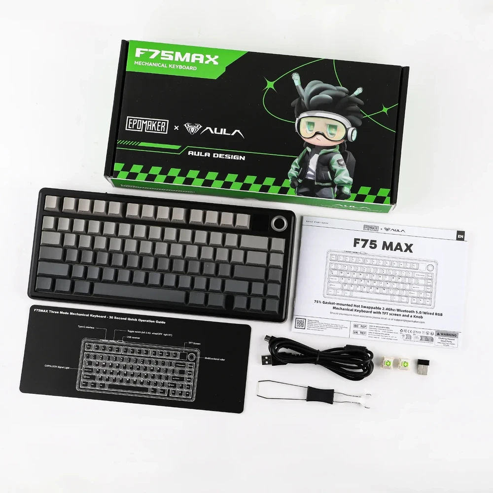 Klaviatūra Aula F75 MAX (Juoda) - LEOBOG Reaper Switches