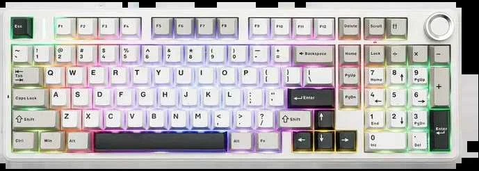 Klaviatūra Aula F99 PRO (Balta/Pilka)
