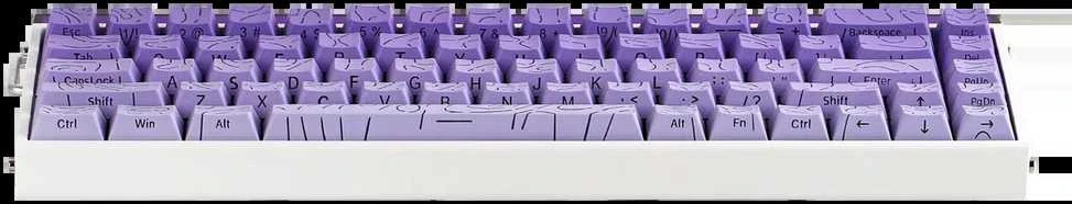 Klaviatūra Aula Hero 68 Magnetinė Hall Effect (Gradient Violetinė)