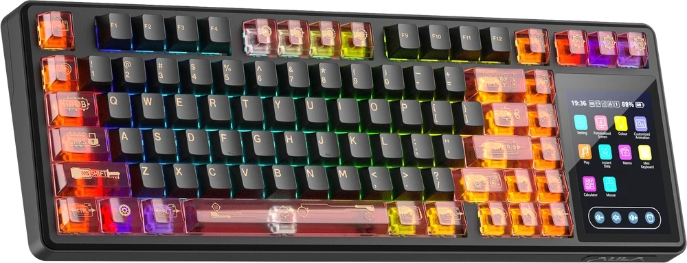 Klaviatūra Aula L99 (Juoda/Raudona) - Caramel Latte Switches
