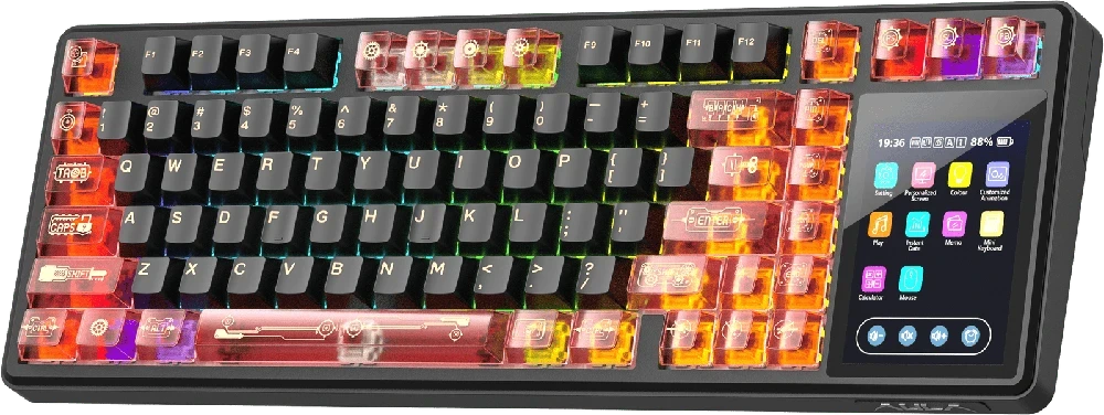 Klaviatūra Aula L99 (Juoda/Raudona) - Caramel Latte Switches