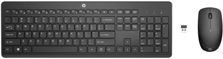 Klaviatūros ir pelės komplektas HP 235, EN, juoda, belaidė