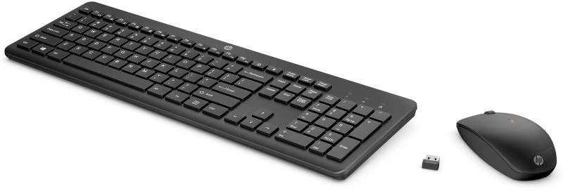 Klaviatūros ir pelės komplektas HP 235, EN, juoda, belaidė
