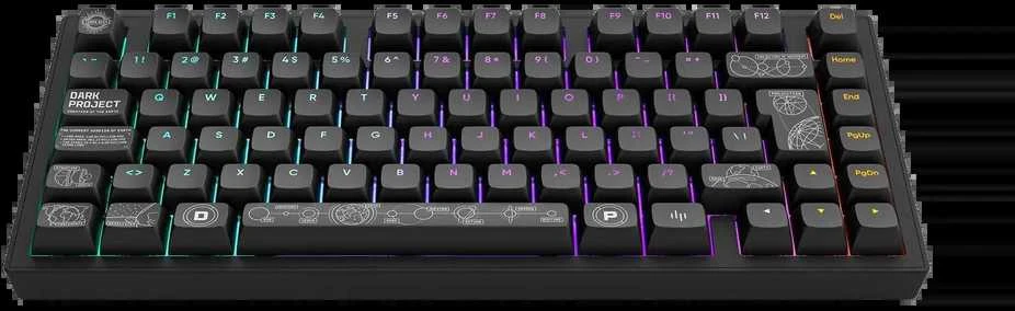 Klaviatūra Dark Project ALU81A Terra Nova (Juoda) ISO išdėstymas