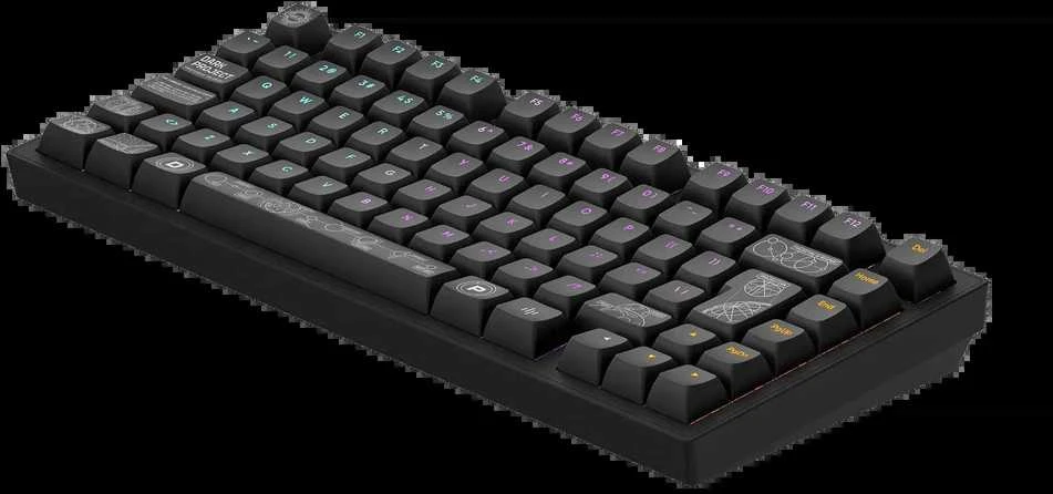 Klaviatūra Dark Project ALU81A Terra Nova (Juoda) ISO išdėstymas