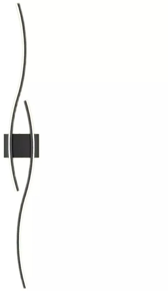 ATL Juodos spalvos LED sieninis šviestuvas 60 cm