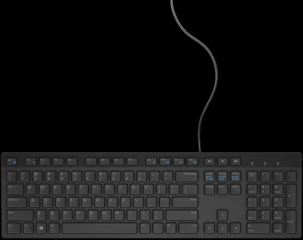 Klaviatūra Dell KB216 (QWERTY, US išdėstymas, juoda)