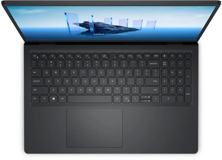 Klaviatūra Dell Pro 15 Essential nešiojamas kompiuteris, i5-1334U, 15.6" Full HD 120Hz 250nits, 16GB DDR5 4400, 512GB SSD, Intel UHD Graphics, 1080p kamera, 54Wh baterija, Windows 11 Pro, Carbon Juodas, 3 metų garantija