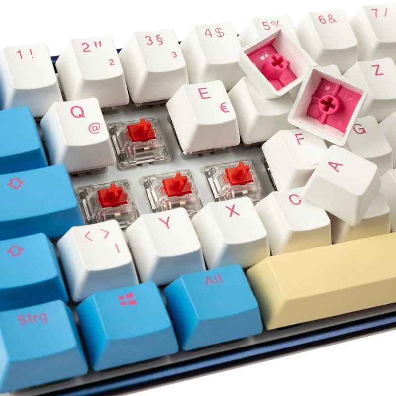 Klaviatūra Ducky Mecha SF Limited Dawn Edition, RGB LED – MX-Raudona