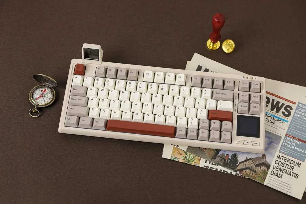 Klaviatūra Epomaker RT80 (Balta/Pilka)