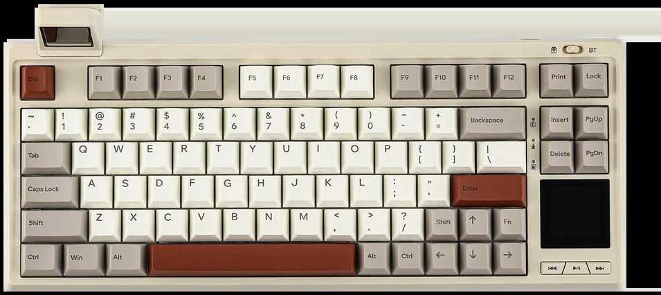 Klaviatūra Epomaker RT80 (Balta/Pilka)
