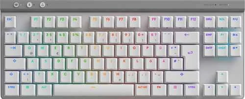 Belaidė klaviatūra Logitech G515 LIGHTSPEED TKL, Baltos spalvos, Išdėstymas: Vokiečių k. (Qwertz)