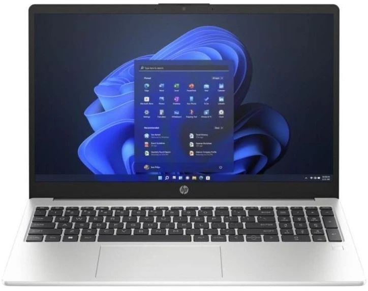 Klaviatūra HP 255R G10 nešiojamas kompiuteris, Ryzen 5 7535U, 15.6" FHD IPS 300nits AG ekranas, 8GB DDR5 4800 atmintis, 512GB SSD diskas, Radeon 660M vaizdo plokštė, 1080p kamera, 41Wh baterija, Windows 11, Turbo Sidabrinis spalva, 1 metų garantija