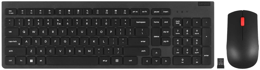 Lenovo | Essential Belaidis rinkinys Klaviatūra ir pelė Gen2 | Klaviatūros ir pelės rinkinys | 2.4 GHz | US Euro | Juodas