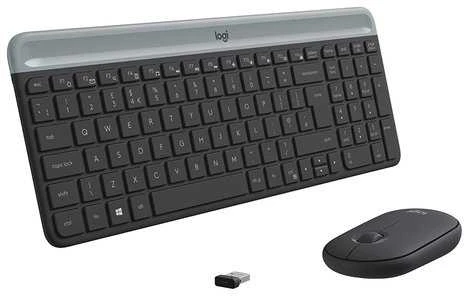 Logitech MK470 Slim Wireless Combo, belaidė klaviatūra ir pelė, US išdėstymas, Grafito spalvos