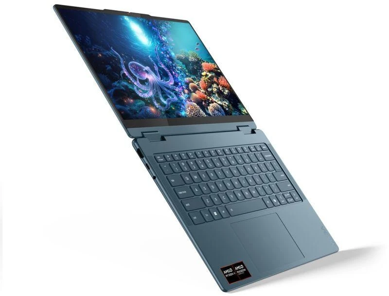 Lenovo Yoga 7 2-in-1 14AKP10 Copilot+ asmeninis kompiuteris AMD Ryzen AI 5 340 hibridinis (2-in-1) 35,6 cm (14") Jutiklinis ekranas WUXGA 16 GB LPDDR5-SDRAM 512 GB SSD Wi-Fi 7 (802.11be) Windows 11 Home Teal