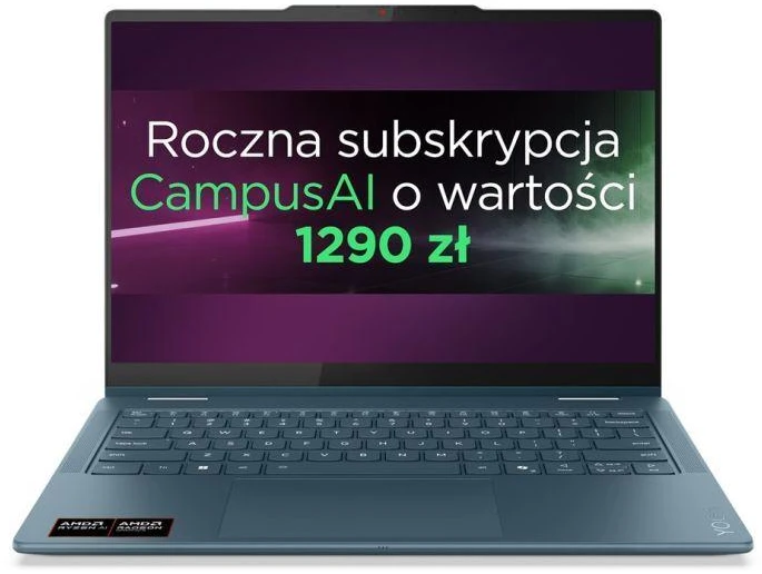 Lenovo Yoga 7 2-in-1 14AKP10 Copilot+ asmeninis kompiuteris AMD Ryzen AI 5 340 hibridinis (2-in-1) 35,6 cm (14") Jutiklinis ekranas WUXGA 16 GB LPDDR5-SDRAM 512 GB SSD Wi-Fi 7 (802.11be) Windows 11 Home Teal