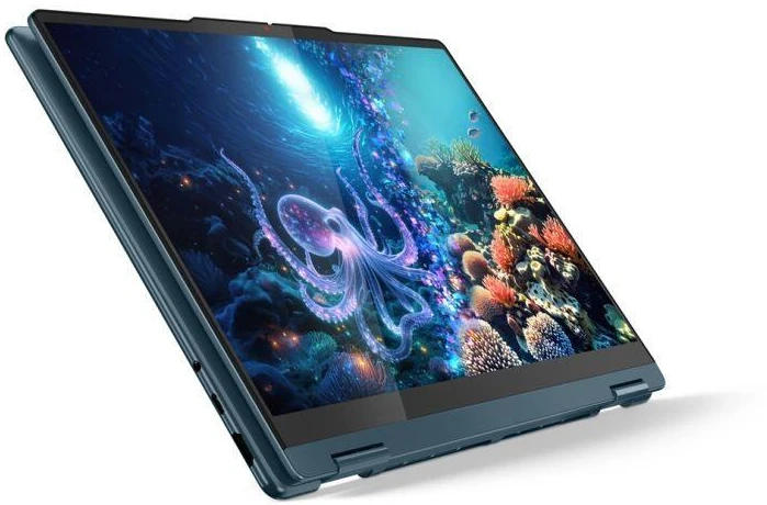 Lenovo Yoga 7 2-in-1 14AKP10 Copilot+ asmeninis kompiuteris AMD Ryzen AI 5 340 hibridinis (2-in-1) 35,6 cm (14") Jutiklinis ekranas WUXGA 16 GB LPDDR5-SDRAM 512 GB SSD Wi-Fi 7 (802.11be) Windows 11 Home Teal
