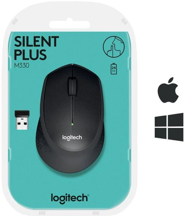 Klaviatūra Logitech M330 pelė 910-004909 (USB 2.0; juoda; optinė)