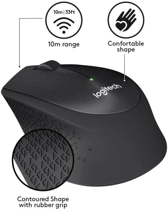 Klaviatūra Logitech M330 pelė 910-004909 (USB 2.0; juoda; optinė)