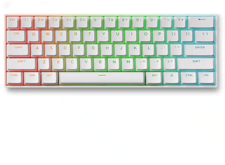 MCHOSE Ace 60 Pro laidinė magnetinė žaidimų klaviatūra | TTC Uranus Magnetic Switch-ST | Baltas