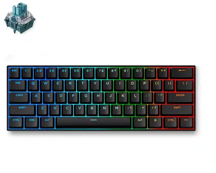 MCHOSE Ace 60 Pro laidinė magnetinė žaidimų klaviatūra | TTC Uranus Magnetic Switch-ST | Juodas