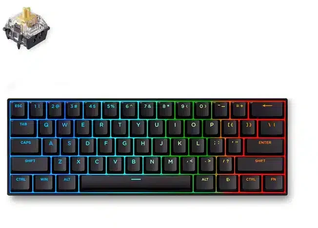 MCHOSE Ace 60 Pro laidinė magnetinė žaidimų klaviatūra | TTC Uranus Magnetic Switch-ST | Juodas