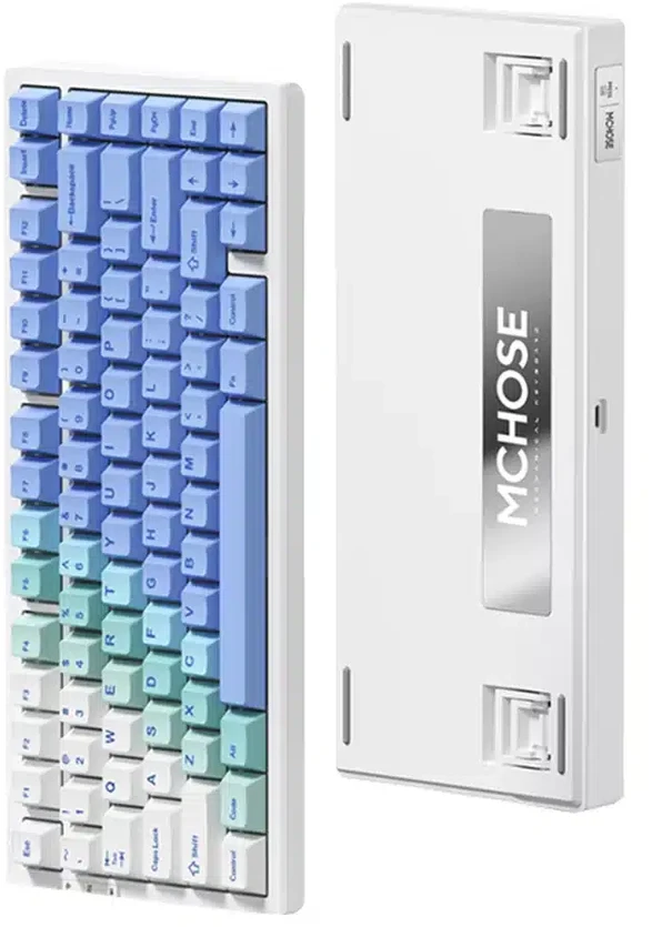Klaviatūra MCHOSE G75 PRO (Arctic Snow) - Matcha Latte V2 Switches