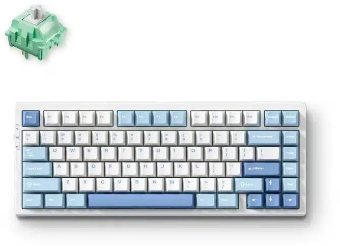 MCHOSE G75 Pro Wireless Belaidė Žaidimų Klaviatūra | Mėlyna, KTT Cabbage Tofu V2