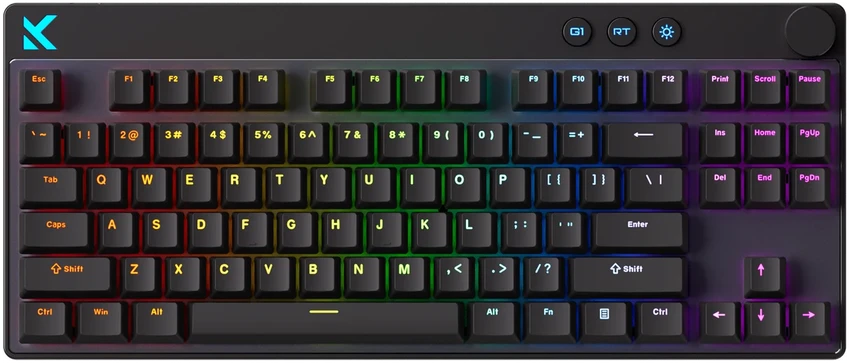 Klaviatūra MCHOSE Mix 87 Magnetinė Hall Effect (Juoda) - Mount Tai Magnetic GT Switches