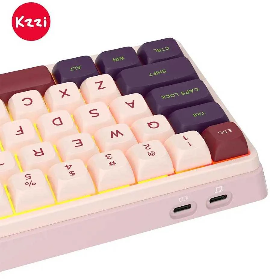 Klaviatūra Royal Kludge KZZI K68 Pro (Nezuko Violetinė)