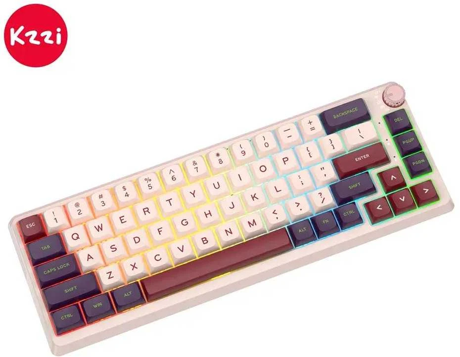 Klaviatūra Royal Kludge KZZI K68 Pro (Nezuko Violetinė)
