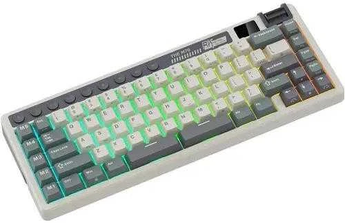 Royal Kludge M70 RGB Cyan belaidė klaviatūra | 75%, Hot-swap, Creamy switches, US
