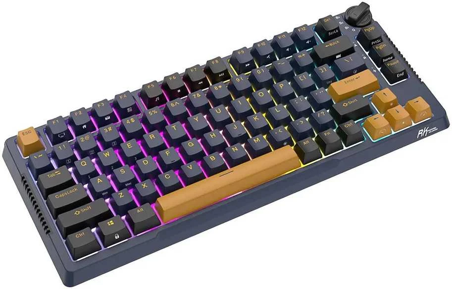 Royal Kludge RK H81 - US išdėstymas - Hot-Swappable Brown Switches - Star Night (Juoda) Mechaninė Belaidė Žaidimų Klaviatūra