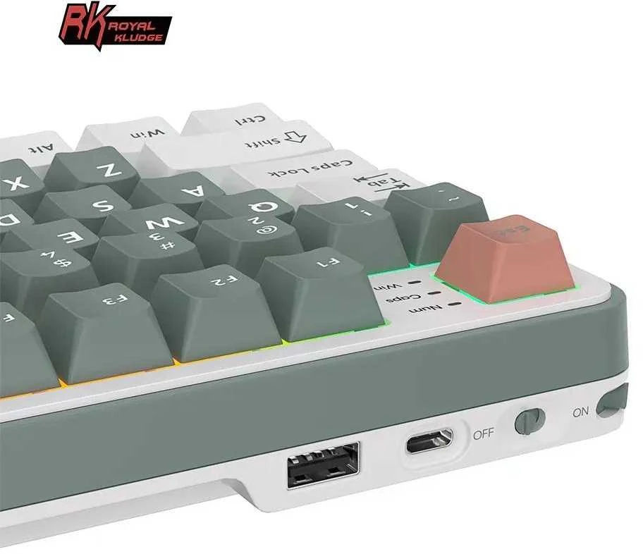 Royal Kludge RK-S98 Camping belaidė klaviatūra | 96%, Hot-swap, Chartreuse switches, US