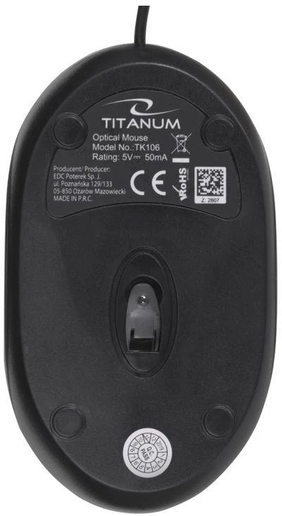 Klaviatūra TITANUM TK106 klaviatūros ir pelės komplektas (USB 2.0; (US); juoda; optinė)