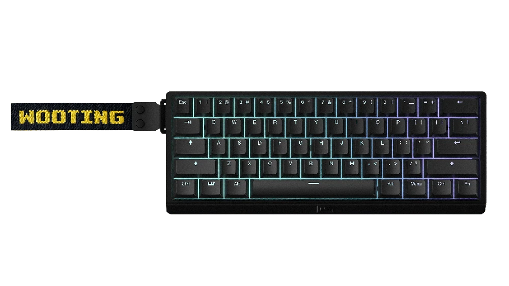 Wooting 60HE V2 Žaidimų Klaviatūra | Juodas, Lekker Tikken, ABS Case