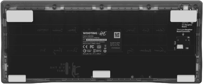 Wooting 80HE - US išdėstymas - Lekker L60 V2 Switches - PCR Ghost (Permatoma) Magnetinė Žaidimų Klaviatūra